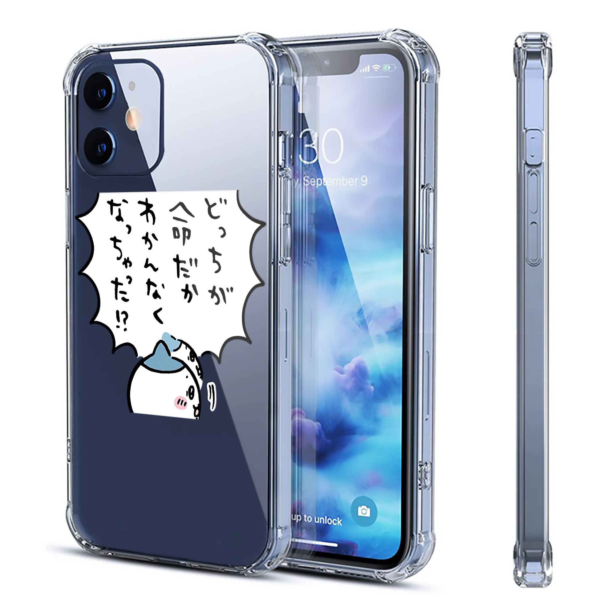 （画像用） ちいかわ ハチワレ Chii-kawa hachiware 【iPhone 12シリーズ対応】透明スマホケース（クリアソフトケース）